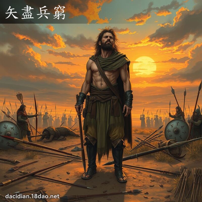 矢盡兵窮 - 國語大辭典配圖