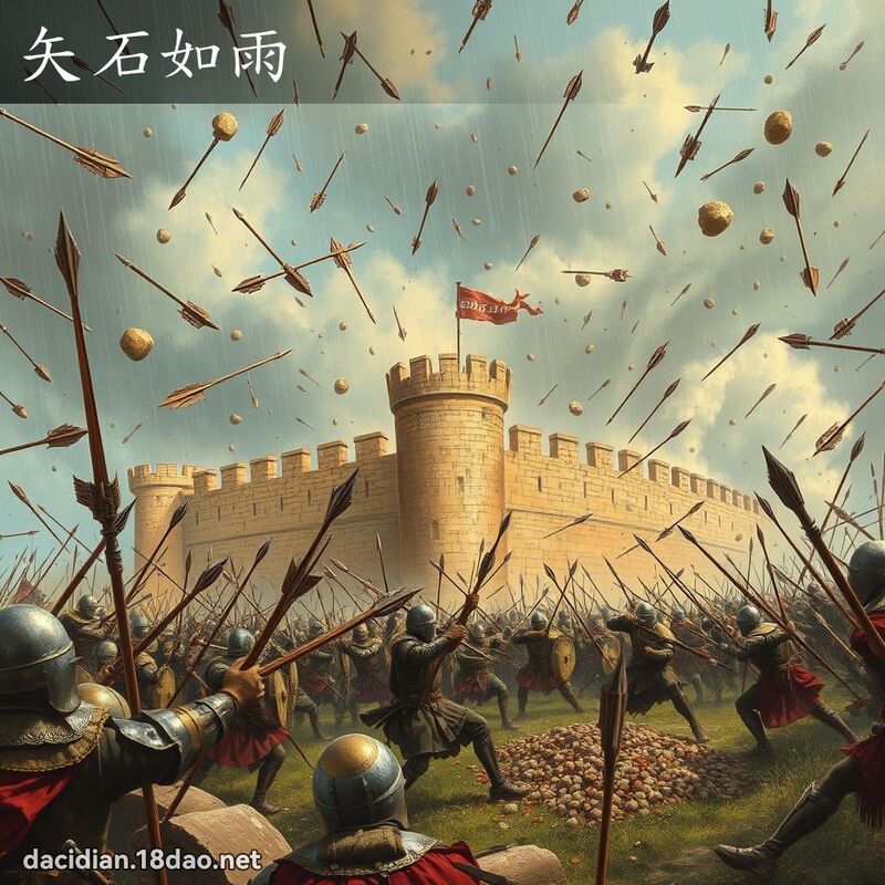 矢石如雨 - 國語大辭典配圖
