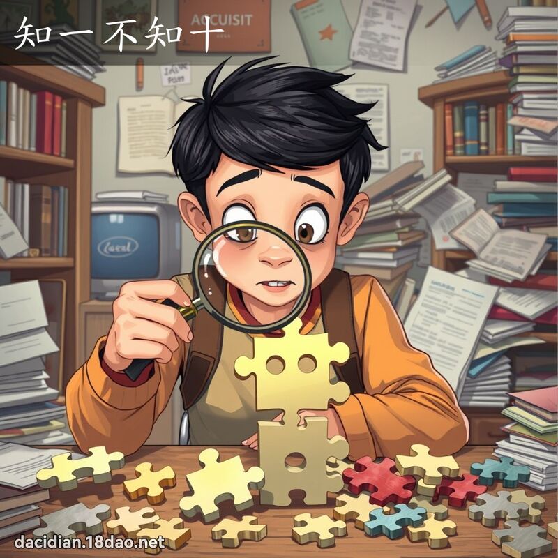知一不知十 - 國語大辭典配圖