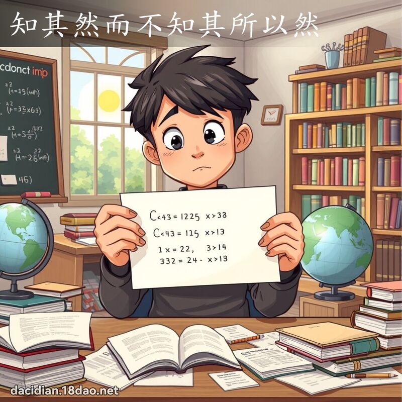 知其然而不知其所以然 - 國語大辭典配圖