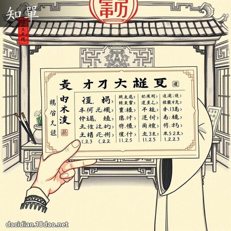 知单 - 国语大辞典配图
