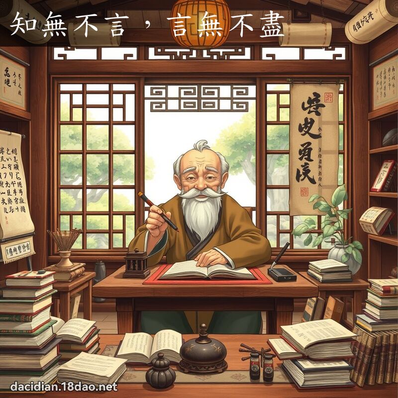 知無不言，言無不盡 - 國語大辭典配圖