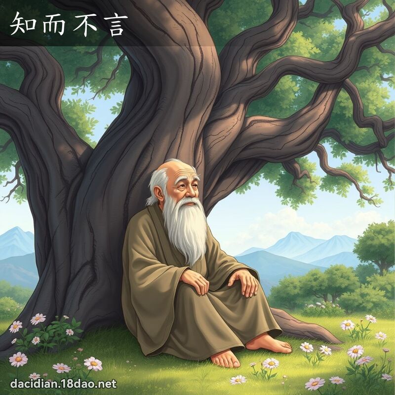 知而不言 - 国语大辞典配图