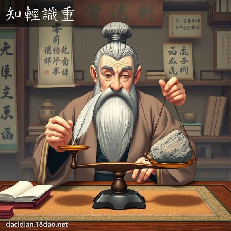 知輕識重 - 國語大辭典配圖