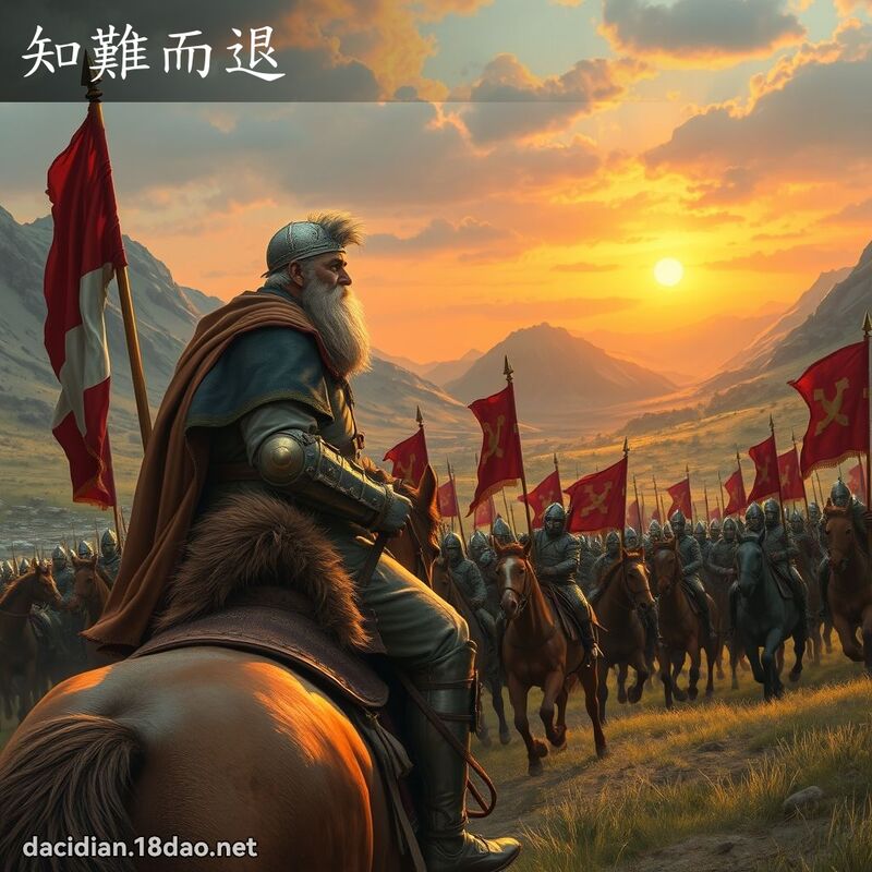 知難而退 - 國語大辭典配圖