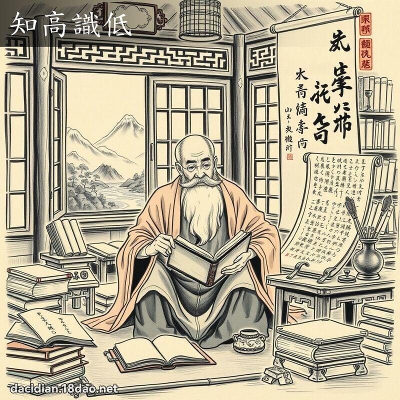 知高識低 - 國語大辭典配圖
