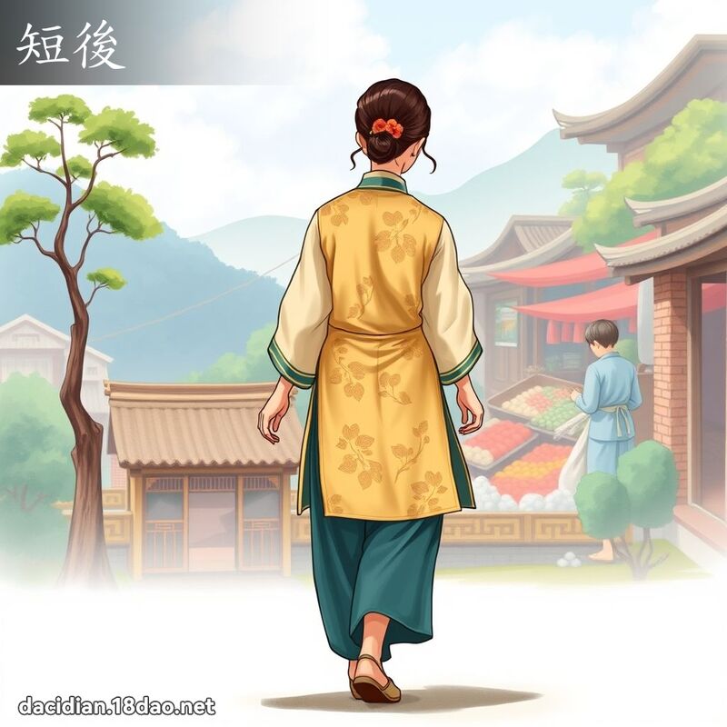 短后 - 国语大辞典配图