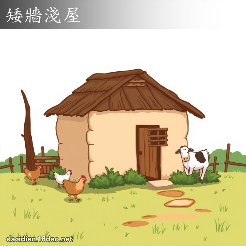 矮墙浅屋 - 国语大辞典配图