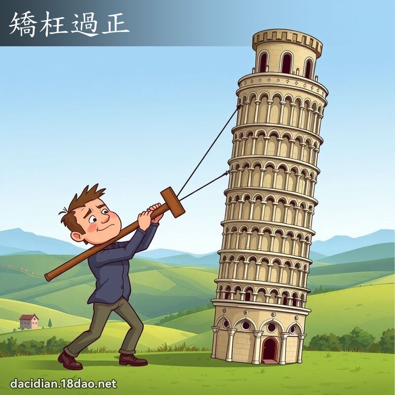 矫枉过正 - 国语大辞典配图