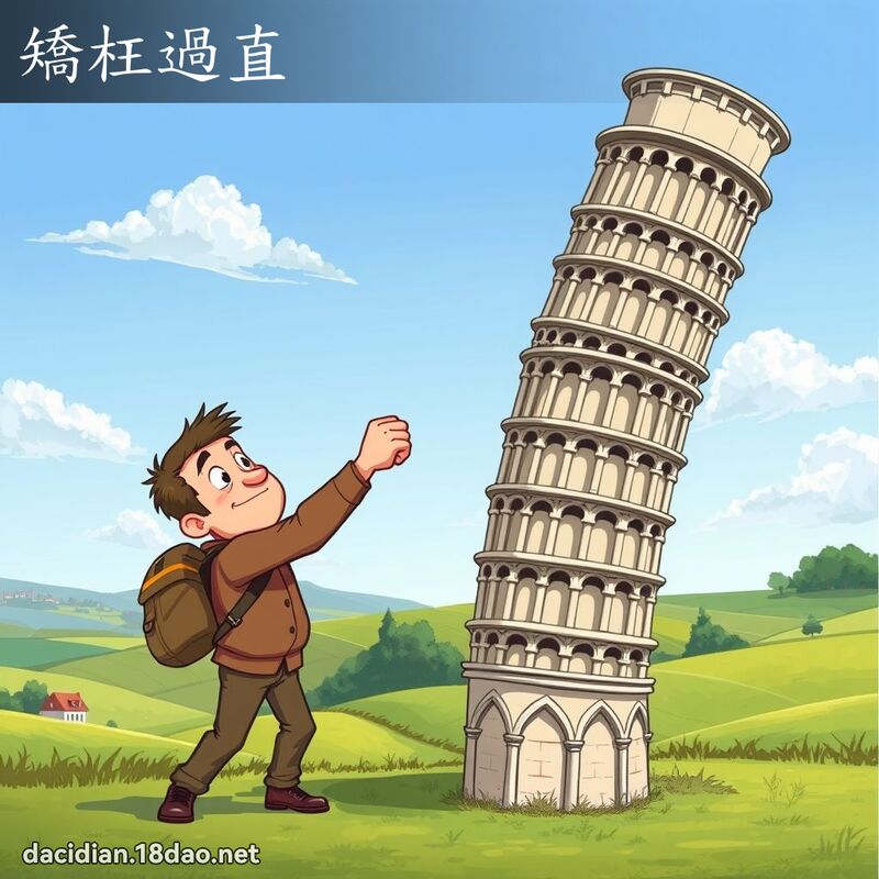矯枉過直 - 國語大辭典配圖