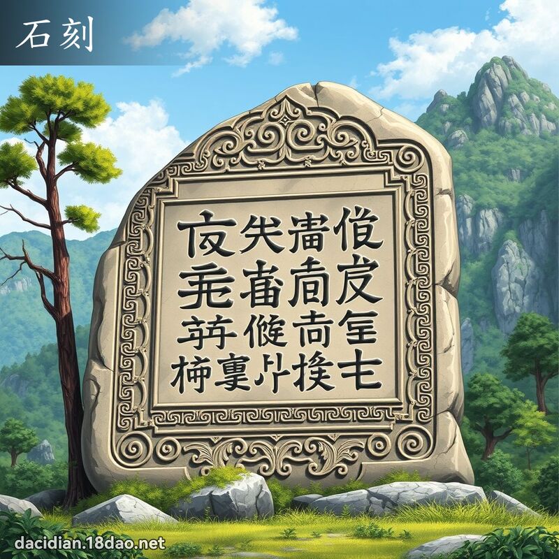 石刻 - 国语大辞典配图