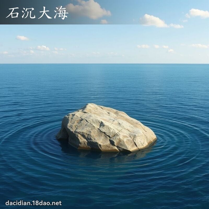 石沉大海 - 國語大辭典配圖