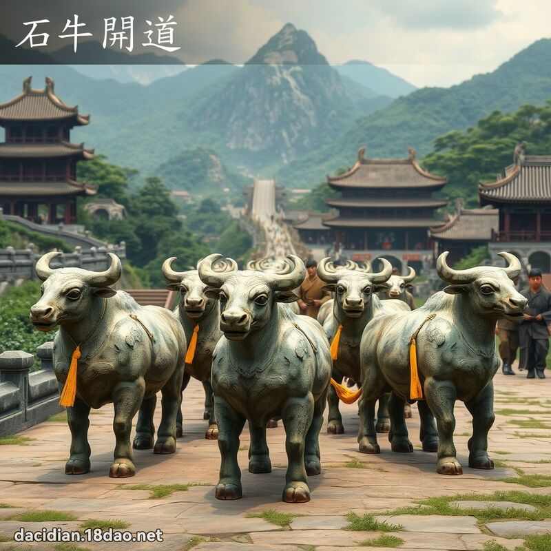 石牛开道 - 国语大辞典配图