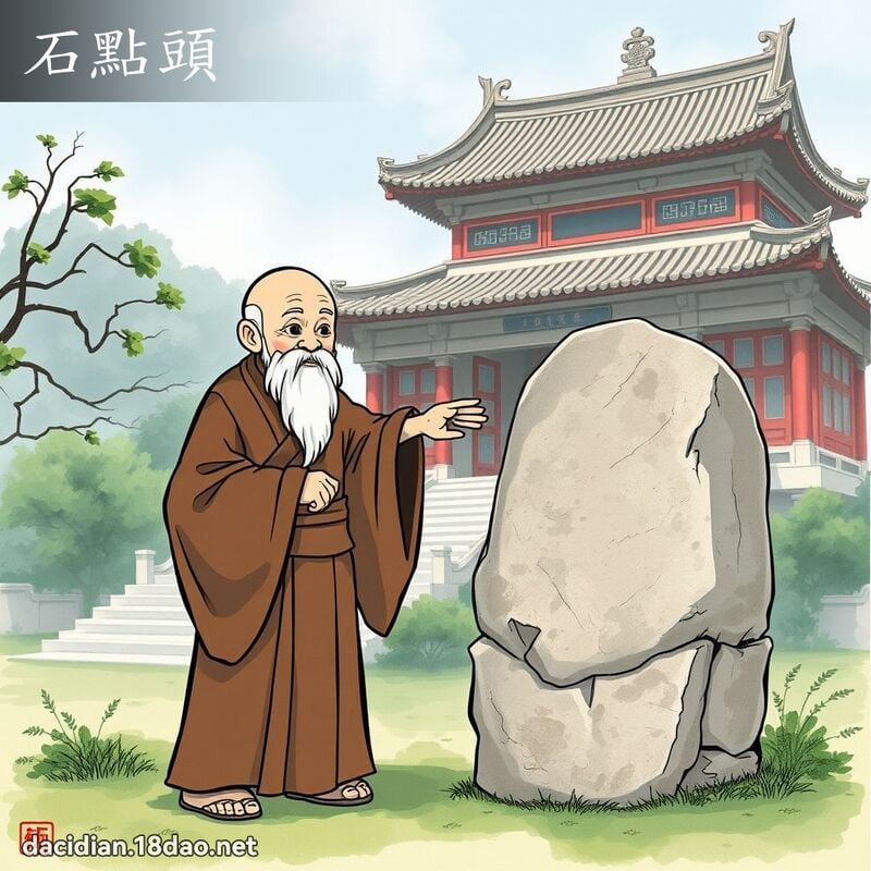 石點頭 - 國語大辭典配圖