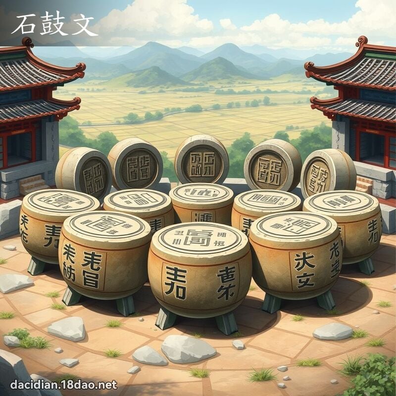 石鼓文 - 國語大辭典配圖
