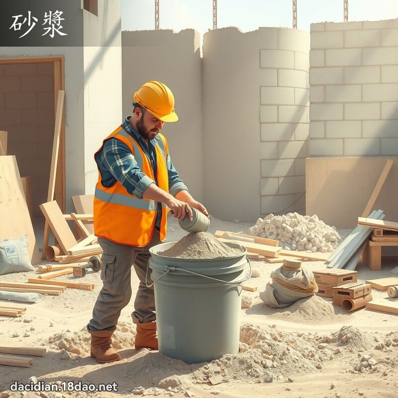 砂漿 - 國語大辭典配圖
