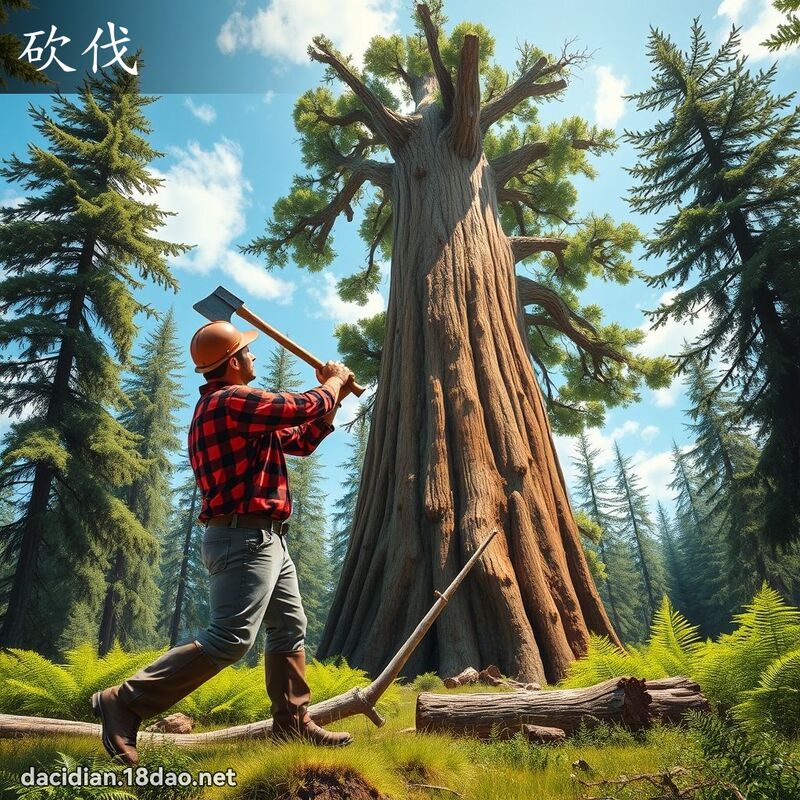 砍伐 - 國語大辭典配圖