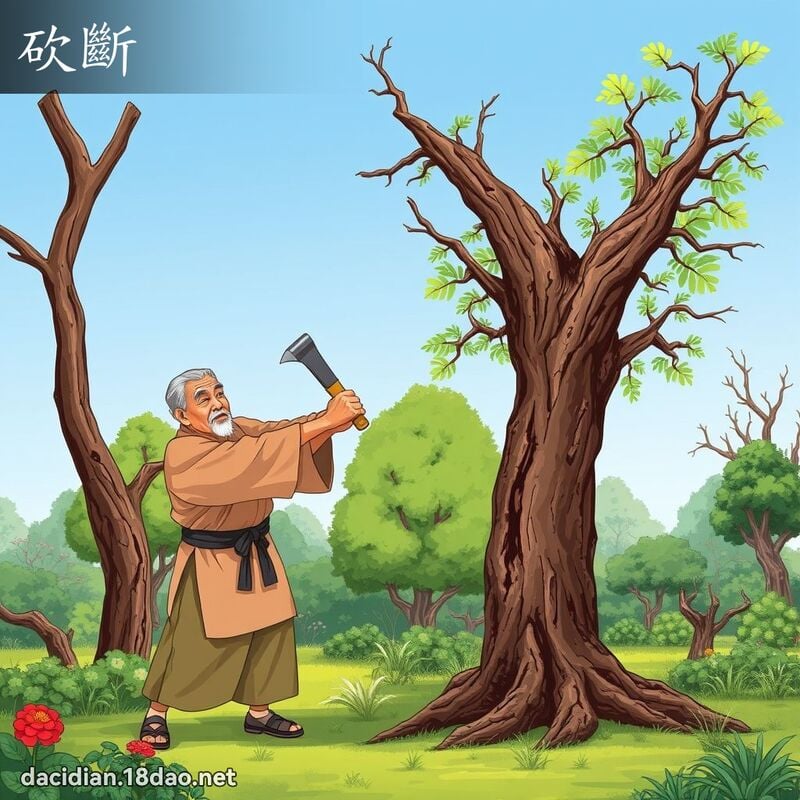 砍斷 - 國語大辭典配圖