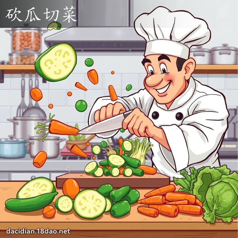 砍瓜切菜 - 國語大辭典配圖