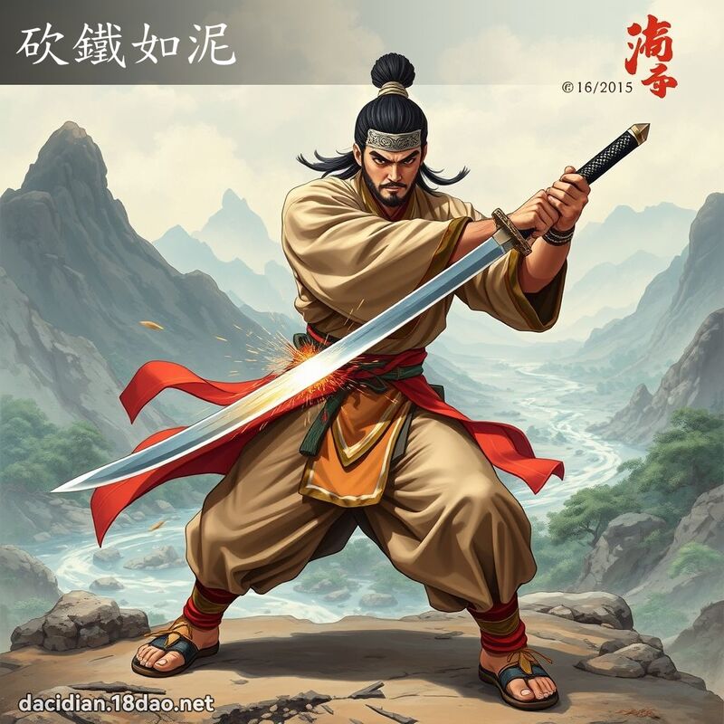 砍鐵如泥 - 國語大辭典配圖