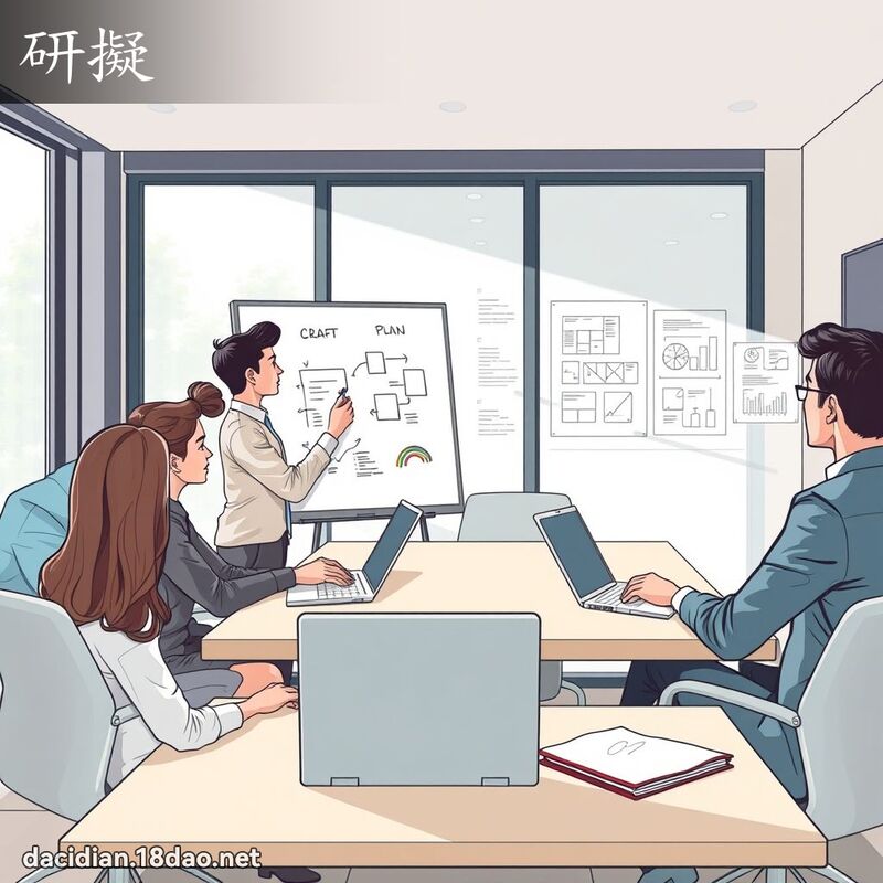 研擬 - 國語大辭典配圖