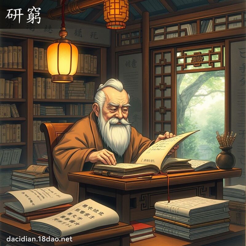 研窮 - 國語大辭典配圖