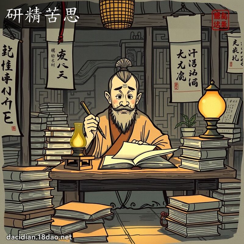 研精苦思 - 國語大辭典配圖