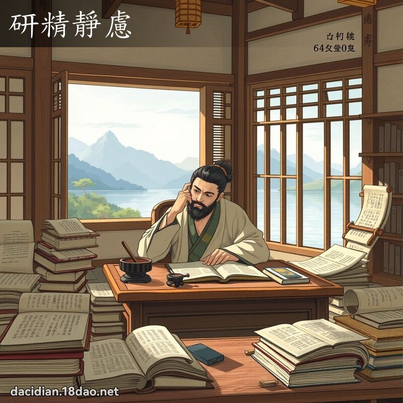 研精靜慮 - 國語大辭典配圖