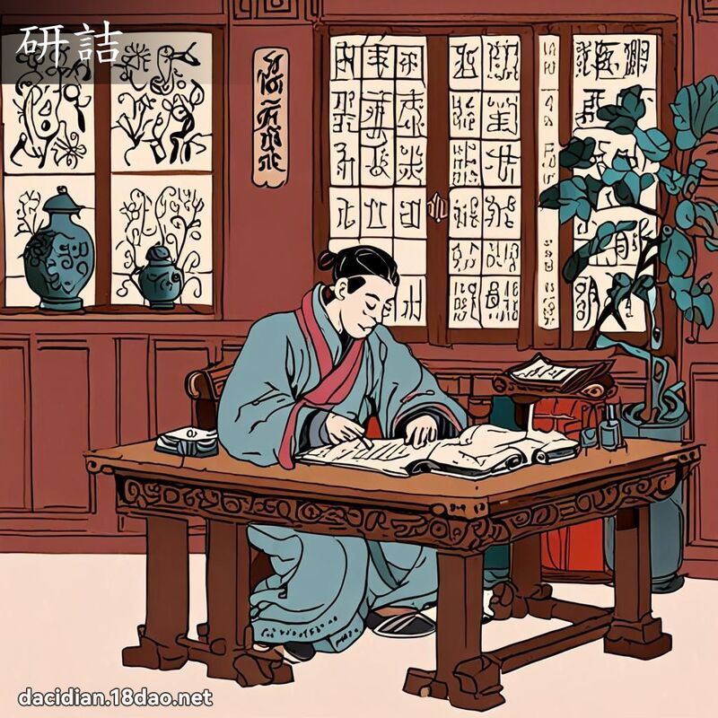 研詰 - 国语大辞典配图