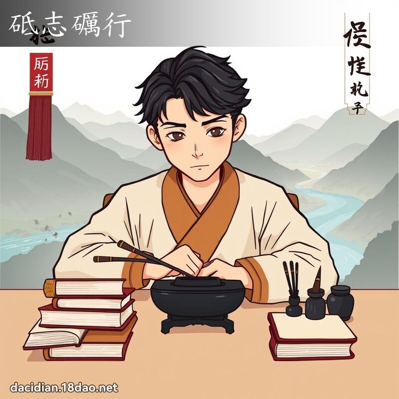 砥志礪行 - 國語大辭典配圖