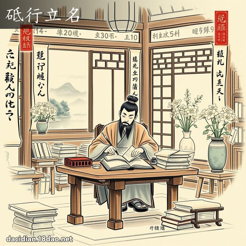 砥行立名 - 国语大辞典配图