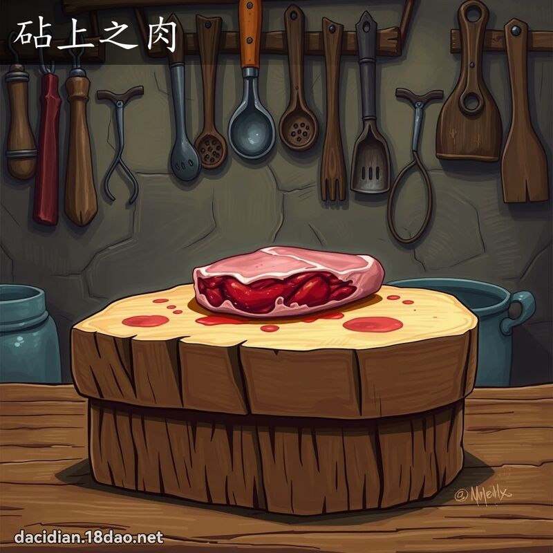 砧上之肉 - 国语大辞典配图