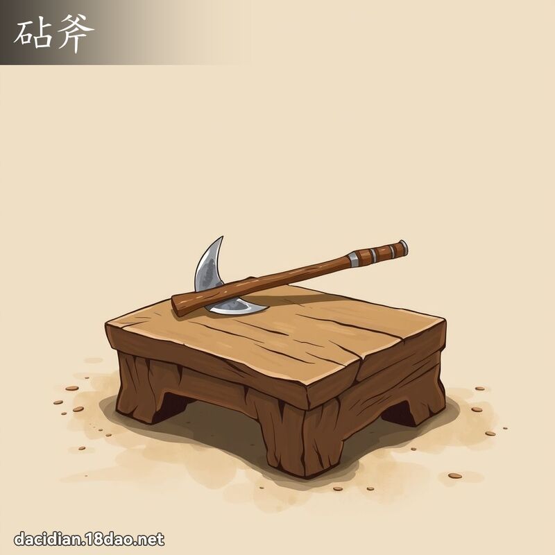 砧斧 - 國語大辭典配圖