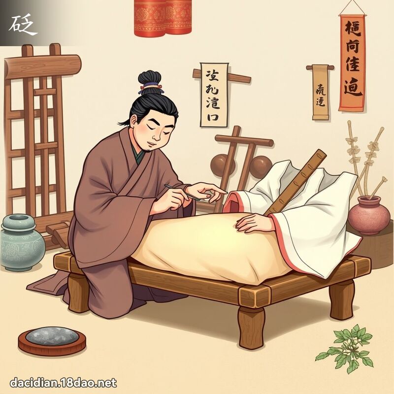 砭 - 国语大辞典配图