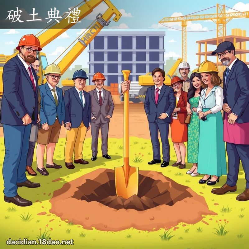 破土典礼 - 国语大辞典配图