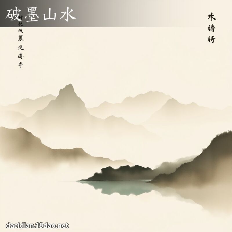 破墨山水 - 國語大辭典配圖