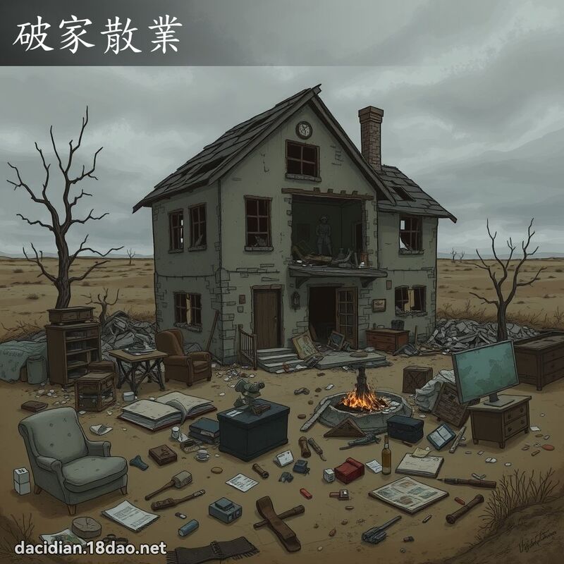 破家散业 - 国语大辞典配图