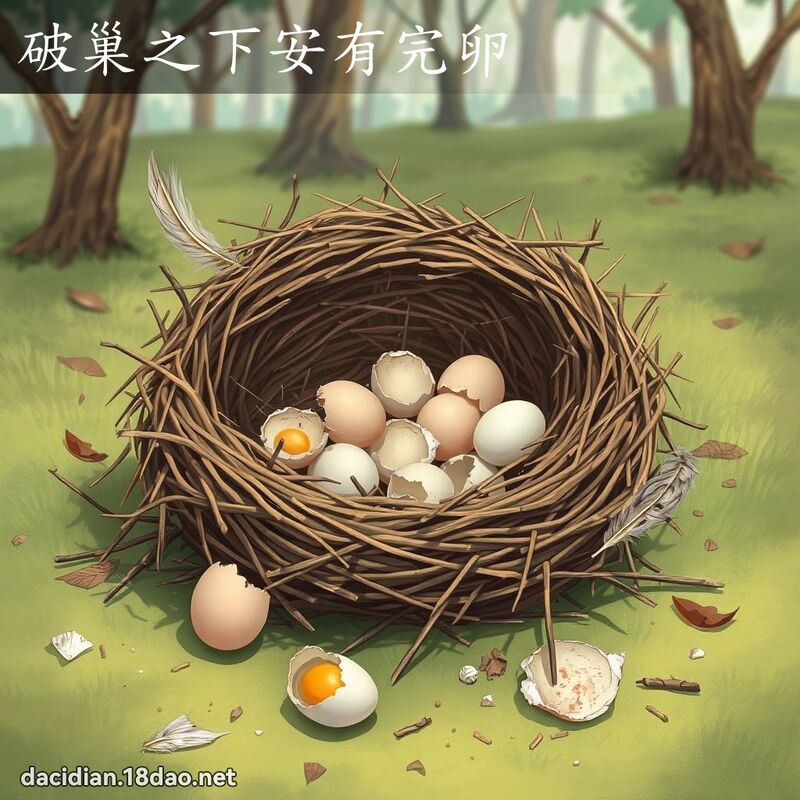 破巢之下安有完卵 - 國語大辭典配圖