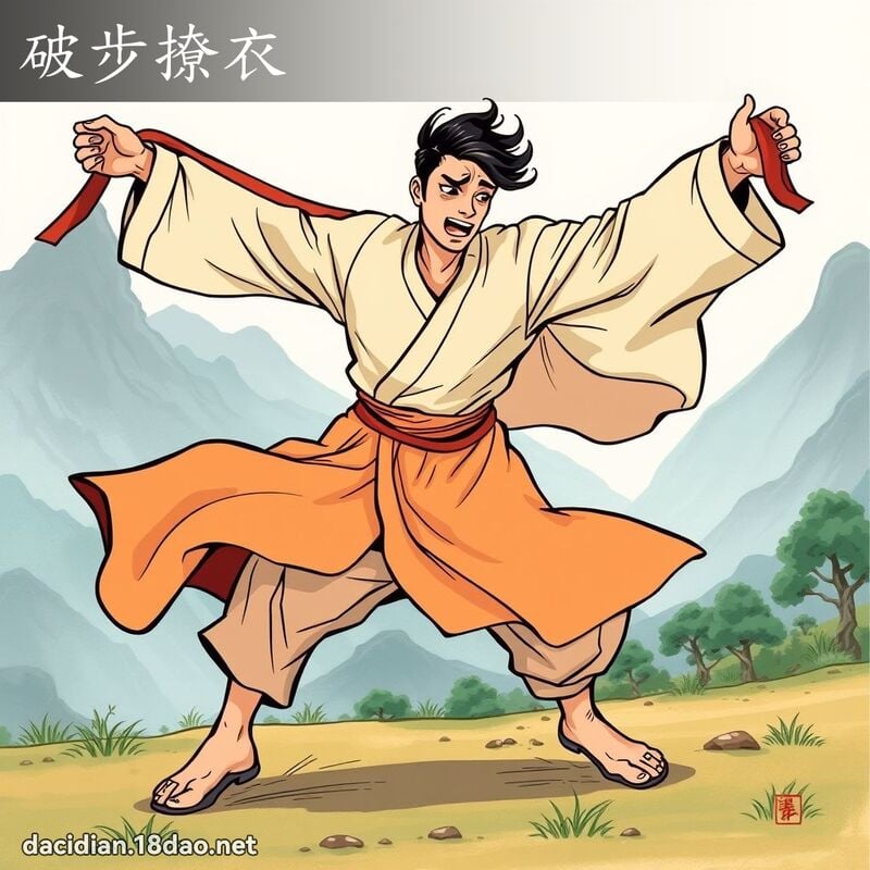 破步撩衣 - 國語大辭典配圖