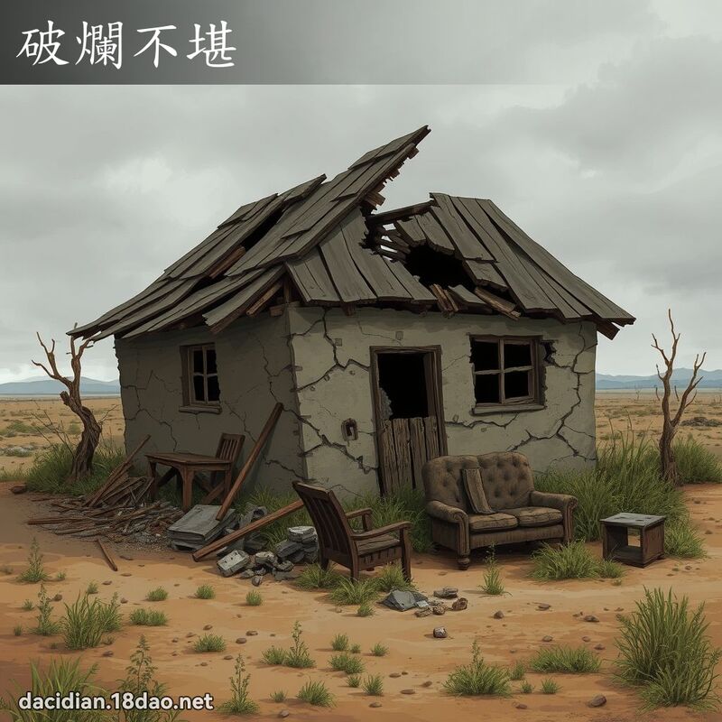 破烂不堪 - 国语大辞典配图