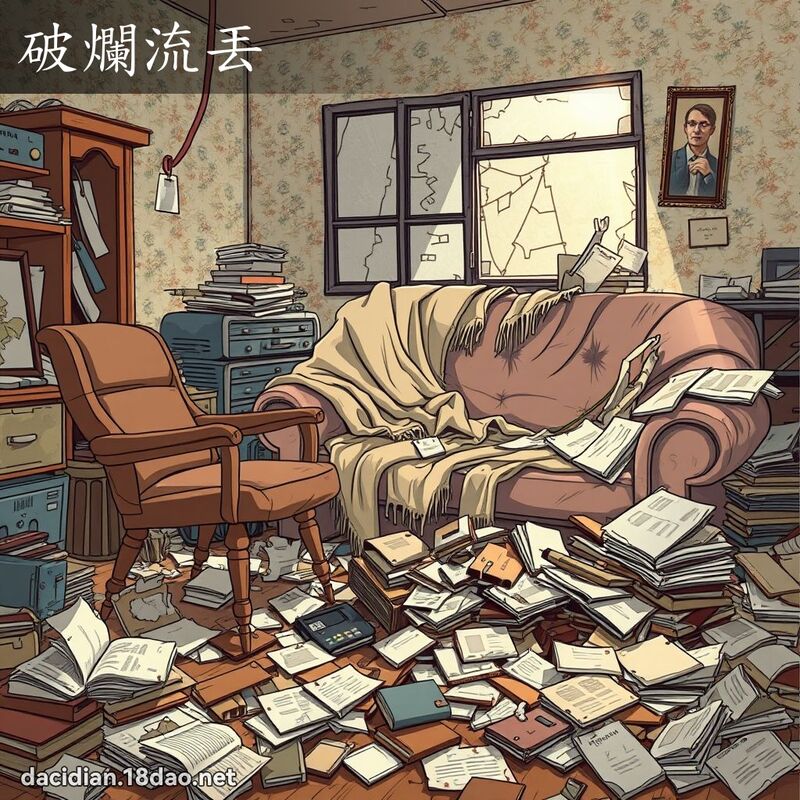 破爛流丟 - 國語大辭典配圖