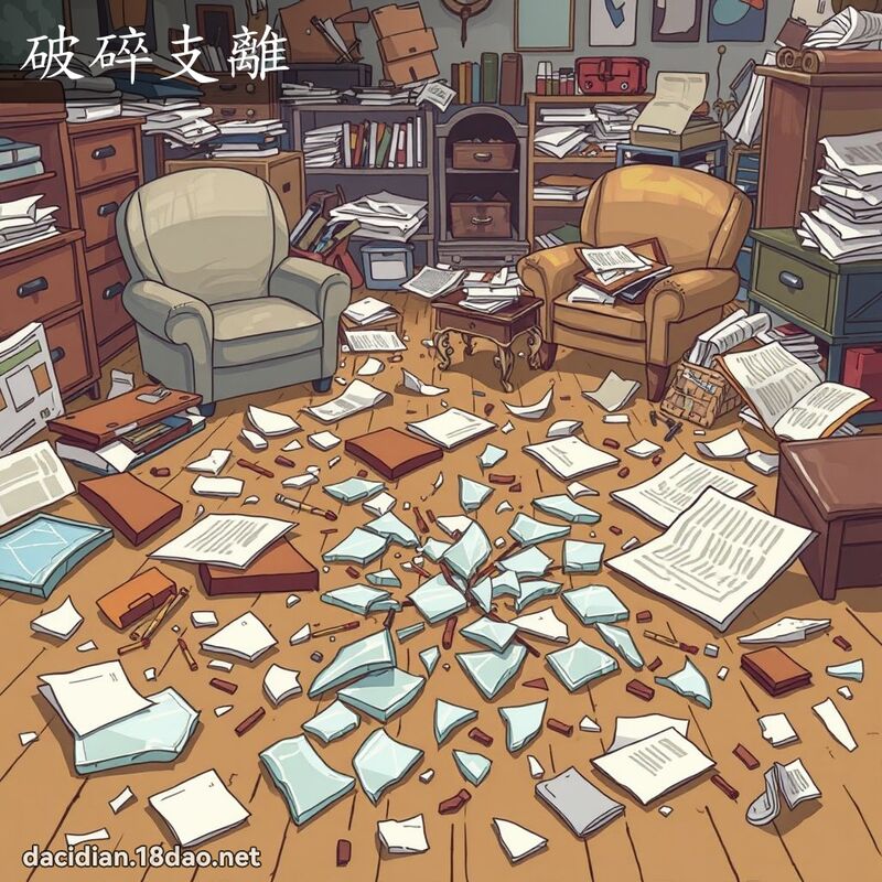 破碎支離 - 國語大辭典配圖