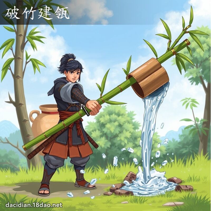 破竹建瓴 - 國語大辭典配圖