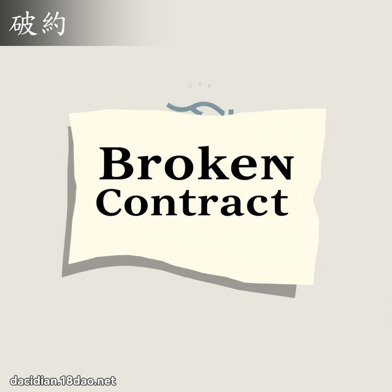 破約 - 國語大辭典配圖
