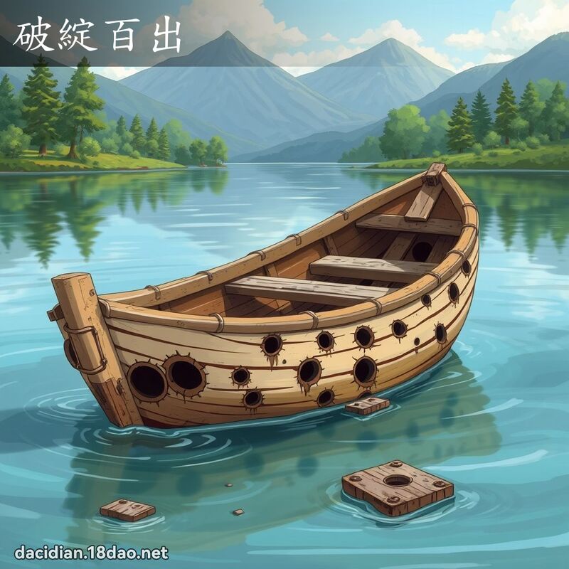 破绽百出 - 国语大辞典配图