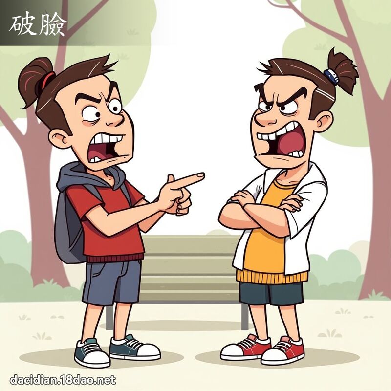 破臉 - 國語大辭典配圖