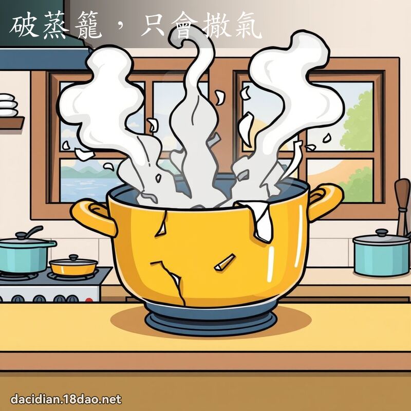 破蒸笼，只会撒气 - 国语大辞典配图