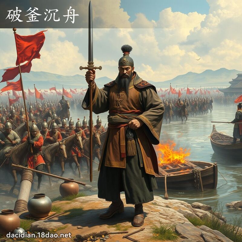破釜沉舟 - 國語大辭典配圖