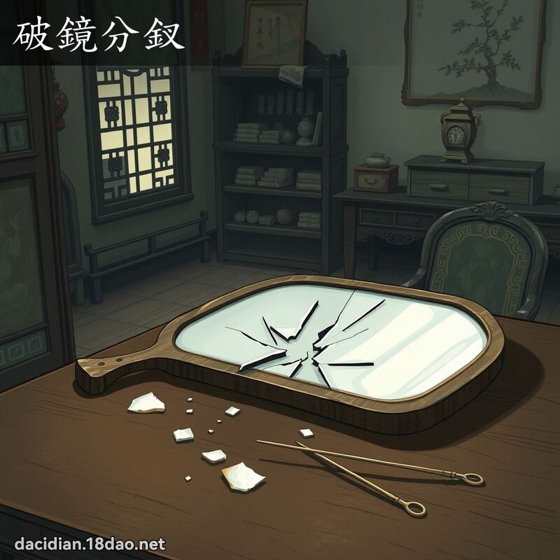 破鏡分釵 - 國語大辭典配圖