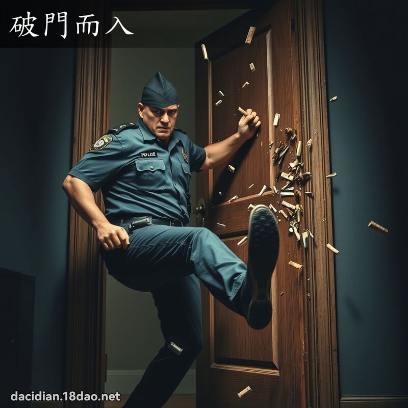 破門而入 - 國語大辭典配圖